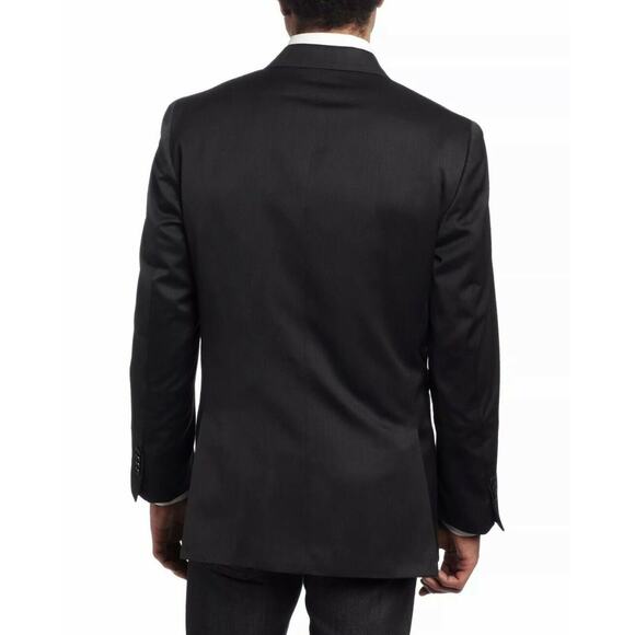 Louis Raphael Comfort Fit Suit Separate Jacket black Sz 46L two button vent - Picture 3 of 12
